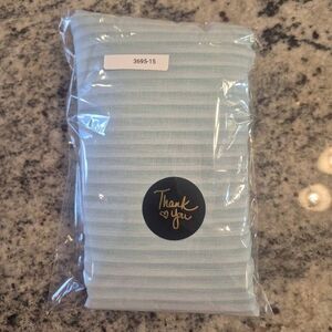 Fabric, Baby Blue Striped Cotton Batiste 45" wide x 1 yd